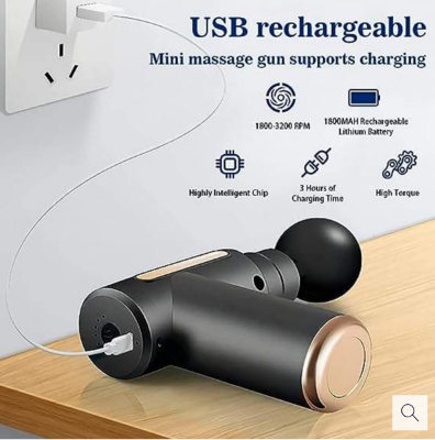 Picture of Rechargeable Vibration Body Muscle Massager Gun Multicolor