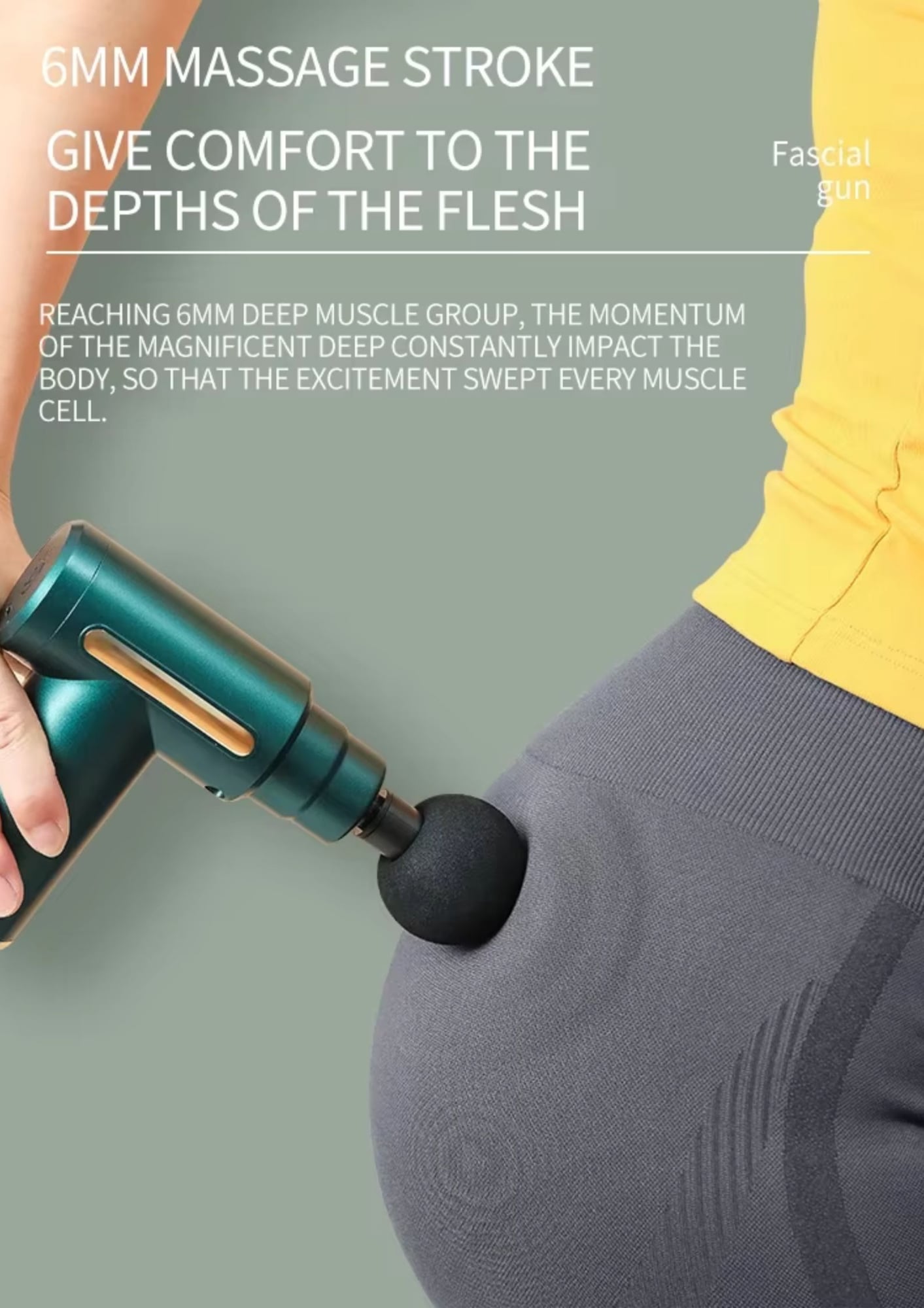Picture of Organization Stimulator Mini Portable Handle Massage Gun Muscle Body Massage Gun Pain Relief (healthproo) Multicolor