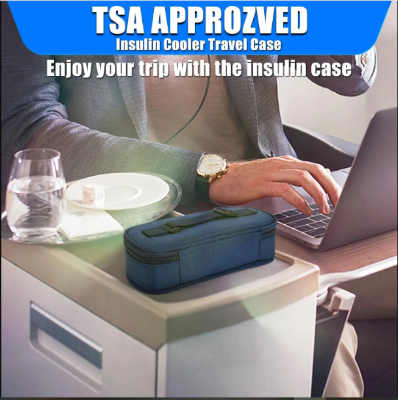 Picture of Upgraded Insulin Cooler Travel Case, Diabetic Travel Bag for Insulin Pens, Needles and Diabetes Supplies, Small Insulated Medicine Carrying Case with TSA Approved Ice Pack-healthproo 