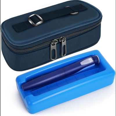 Picture of Upgraded Insulin Cooler Travel Case, Diabetic Travel Bag for Insulin Pens, Needles and Diabetes Supplies, Small Insulated Medicine Carrying Case with TSA Approved Ice Pack-healthproo 