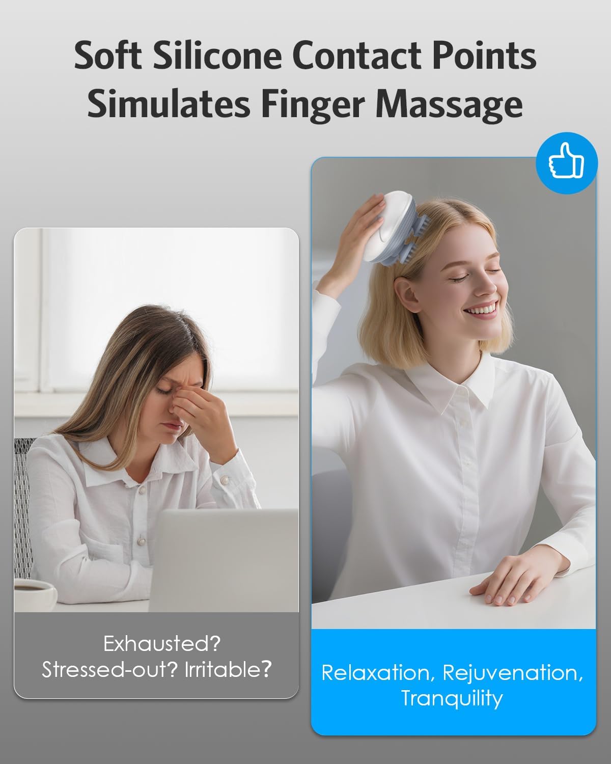 Picture of Electric Scalp Massager for Men Women, Handheld Cat Dog Pet Head Massager with 4 Massage Heads, 3 Speeds, Waterproof Massager for Soothing Muscles Joints, Hair Growth & Stress Relax 