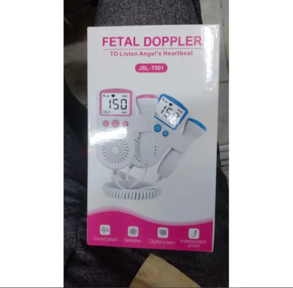 Picture of Doppler Fetal Rate Monitor Baby Fetal Sound Heart Detector LCD Display with gel-Health Proo Multicolor