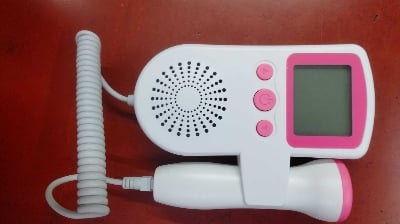 Picture of Doppler Fetal Rate Monitor Baby Fetal Sound Heart Detector LCD Display with gel-Health Proo Multicolor