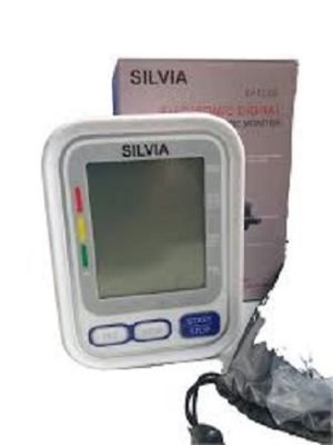 Picture of SILVIA Automatic Digital LCD Blood Pressure Monitor,Upper Arm Electronic Check Heart Beat Pulse Sphygmomanometer Machine SIL-268G-Health Proo Multicolor