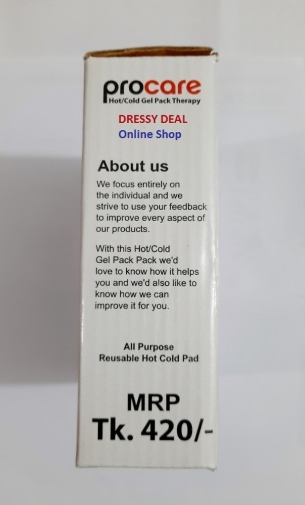 Picture of ProCare Hot and Cold Compress Gel Pack Therapy Bag Multicolor