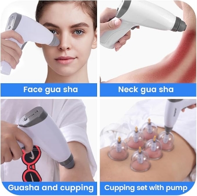 Picture of Electric Vacuum Cupping Machine Therapy Set ,Cupping Sets, Portable Electric Cupping Therapy Set Machine with Pump, Professional Vacuum Suction Cups, Electric Universal Cupping Kit for Homeuse-healthproo Multicolor
