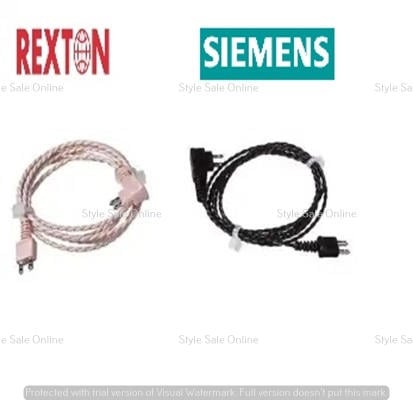 Picture of 2 pin Hearing Aid Wire Cable Cord for Pocket Hearing Aids Siemens Rexton -Black and Beige-Health Proo Multicolor