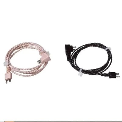 Picture of 2 pin Hearing Aid Wire Cable Cord for Pocket Hearing Aids Siemens Rexton -Black and Beige-Health Proo Multicolor
