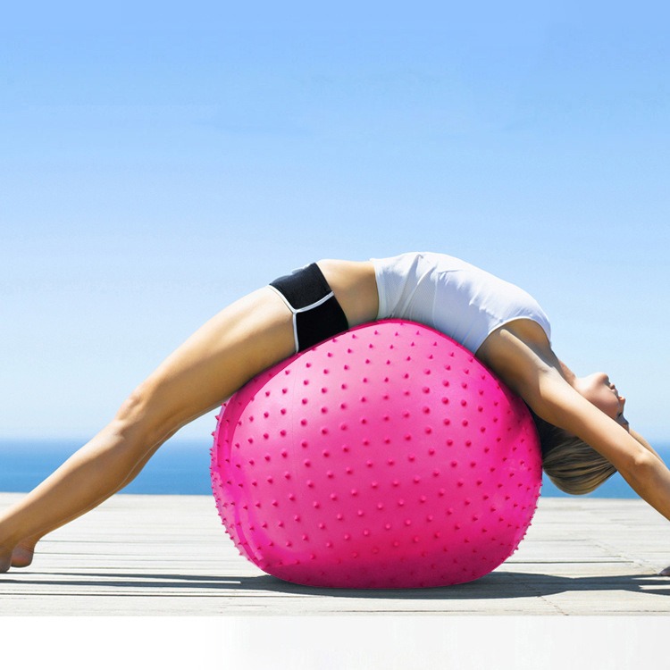 Picture of Big Size Chinese Gym Ball Yoga Fitness Ball With Pumper Pimpled / Guti / Dotted / Bubble 75cm - Sports & Fitness Multicolor