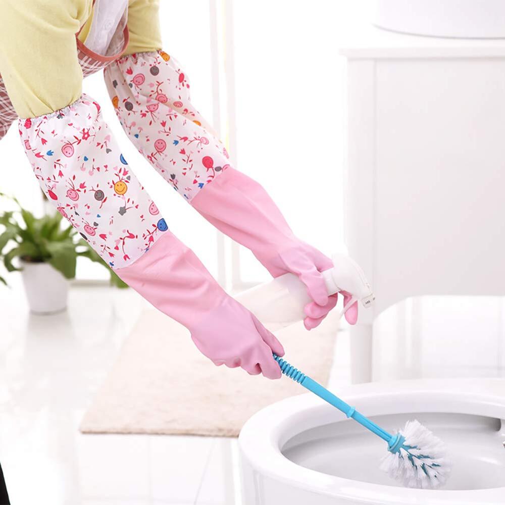 Picture of High Quality Silicone Dish Washing Kitchen Hand Gloves (Multicolor)