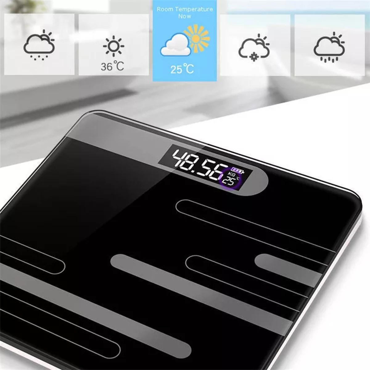 Picture of Body Fat Scale Floor Scientific Smart Electronic LED Digital Body Weight Bathroom Balance Weighing Scales Glass Floor Scales Multicolor