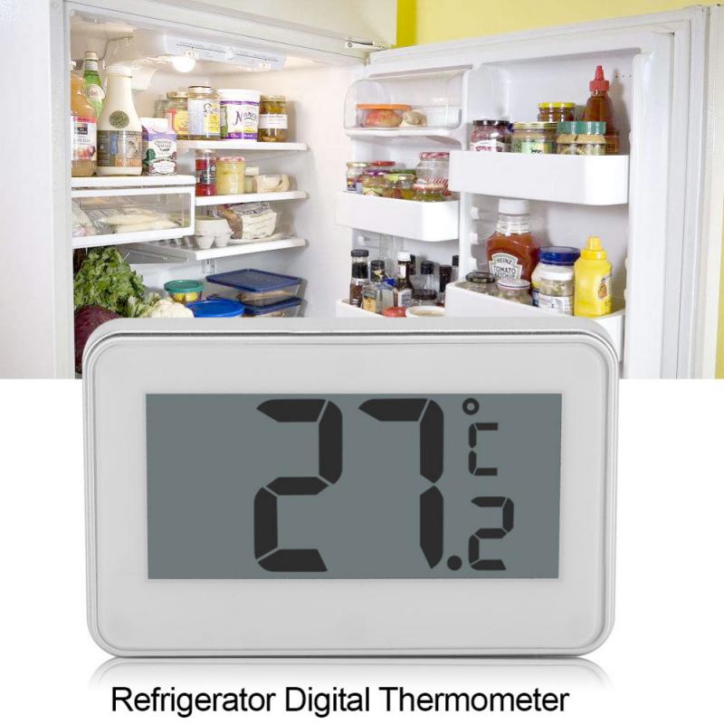 Picture of LCD Digital Thermometer Precision Fridge Freezer With Adjustable Stand Magnet Screen Waterproof Refrigerator Thermometer Tool - Health Proo Multicolor