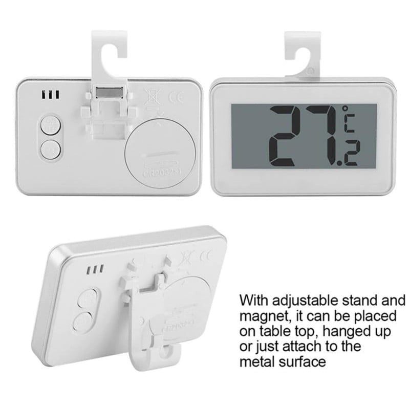 Picture of LCD Digital Thermometer Precision Fridge Freezer With Adjustable Stand Magnet Screen Waterproof Refrigerator Thermometer Tool - Health Proo Multicolor