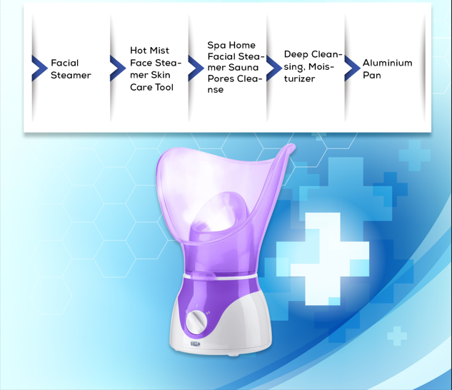 Picture of NTFS Beauty Facial Steamer skin care product -Thermal Spa Nano Aromatherapy Steam Machine Sprayer Multicolor