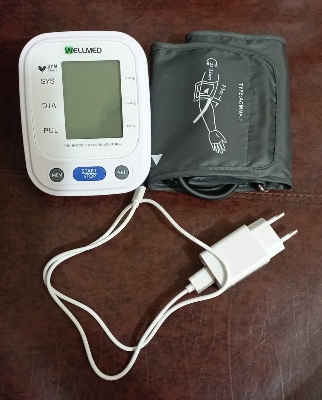 Picture of Wellmed Arm Digital Blood Pressure Monitor BP Machine Multicolor