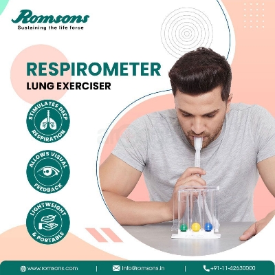 Picture of Respirometer Breathing Exerciser3 Balls Breathing Trainer Vital Capacity Exerciser Spirometer Breathing Respiratory Exerciser Lung Function Training Instrument Multicolor
