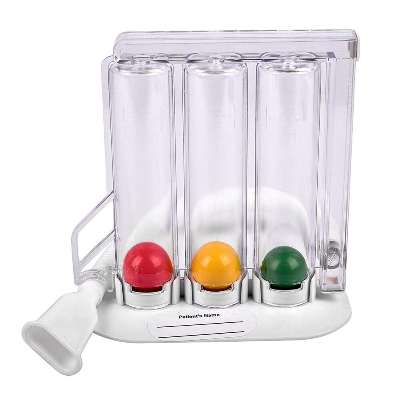 Picture of Respirometer Breathing Exerciser3 Balls Breathing Trainer Vital Capacity Exerciser Spirometer Breathing Respiratory Exerciser Lung Function Training Instrument Multicolor