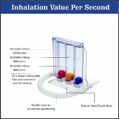 Picture of Respirometer Three Ball Breathing Exerciser-healthproo care 