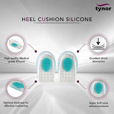Picture of Tynor Heel Cushion Silicone ( Comfortable Odorless Pain Relief) - 1 Pair Multicolor