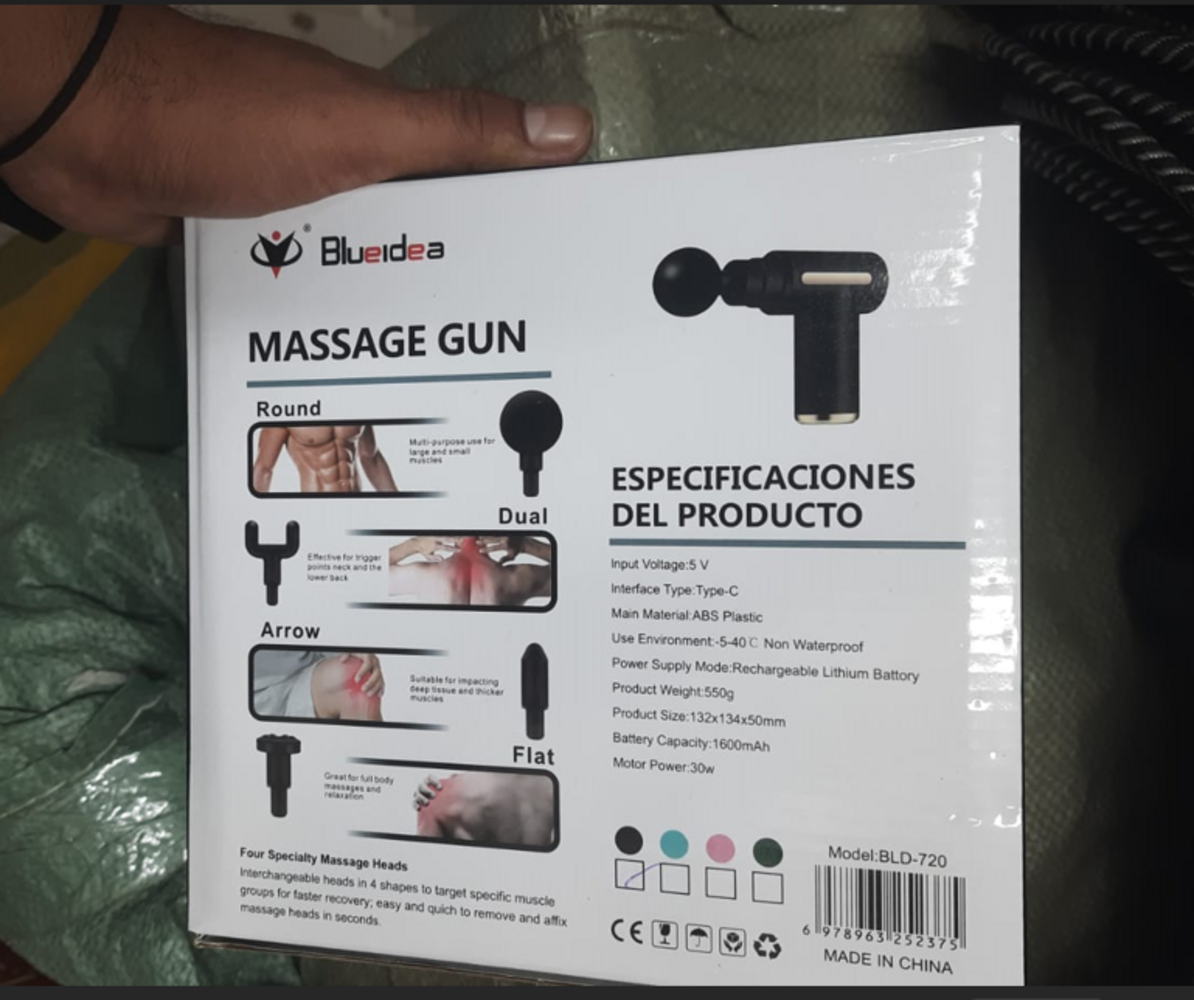 Picture of Mini Electric Massage Gun Portable Deep Tissue Massage Gun - Pain Relief USB Rechargeable Body Massager Message Gun Multicolor