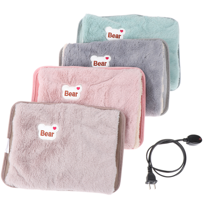 Picture of Electric Velvet Heating Pad/Hot Water/Heat Pouch Bag With Gel For Pain Relief Multicolour - Hot Water Bag - hot water bag Multicolor