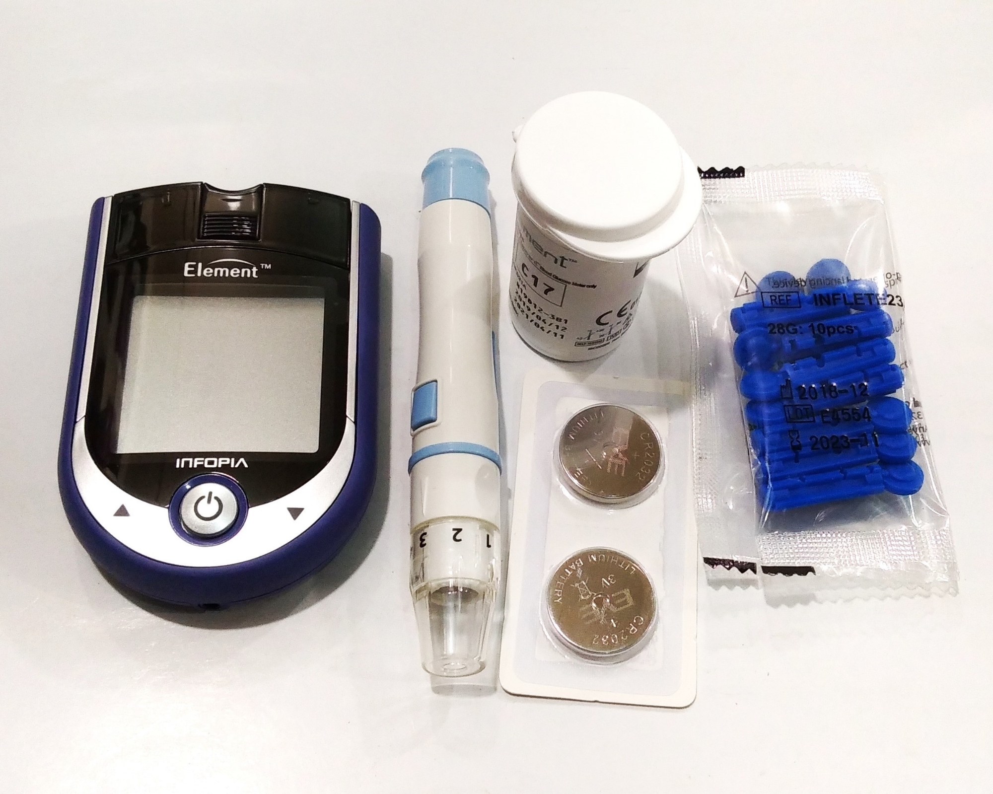 Picture of Element Blood Glucose Meter Designed with Japanese Technology Made In Korea Comes With Free Pack of 10 Packed Strips Multicolor