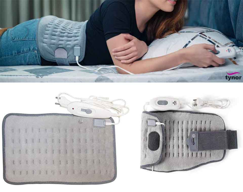 Picture of Tynor Electric Heating Pad Advanced Heat Therapy for Pain Relief-healthproo Grey