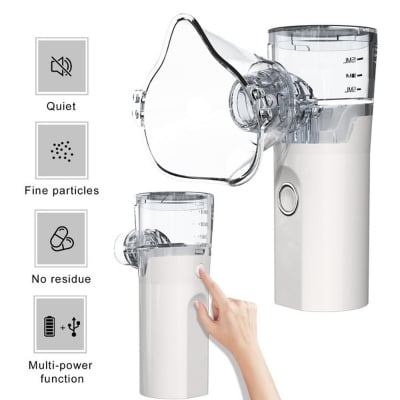 Picture of Portable Nebulizer Machine for Adults and Children, Medical Atomizer, Silent Inhaler, Humidifier-healthproo Multicolor