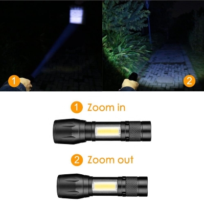 Picture of Multi Functional Usb Rechargeable LED Mini Flashlight - ips Multicolor