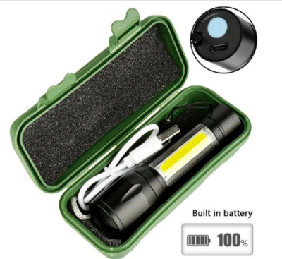 Picture of Multi Functional Usb Rechargeable LED Mini Flashlight - ips Multicolor