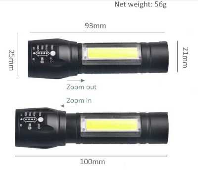 Picture of Multi Functional Usb Rechargeable LED Mini Flashlight - ips Multicolor