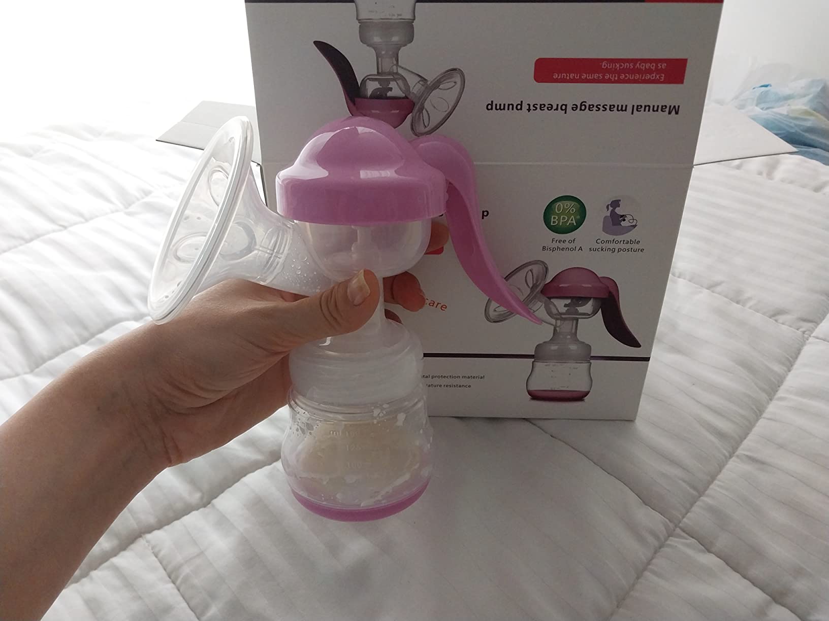 Picture of Adjustable Suction Silicone Hand Pump, Small Portable Milk Catcher Baby Feeding Pumps & Accessories Multicolor