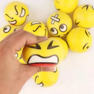 Picture of Hand exercise ball Stress reliever emoji ball - 1pcs-healthproo Multicolor