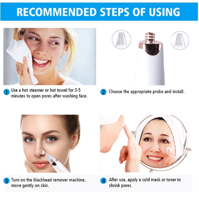 Picture of Rechargeable Device for Remove Blackheads and Whiteheads for Men & Women Multicolor