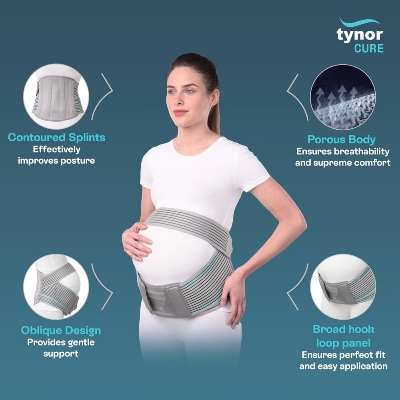 Picture of Pregnancy back support Belt Tynor Grey