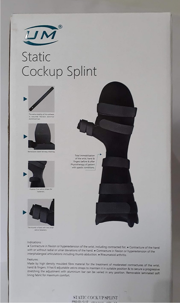 Picture of UM Static Cockup Splint,With Hand Resting Splint - Right/Left 