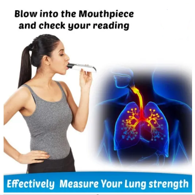 Picture of Medical Adult Portable Spirometer Peak Flow Meter Speed Meter Expiratory Flow for Lung Asthma Breath Function Monitor Multicolor