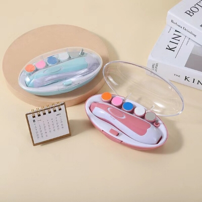 Picture of Children's nail file trimmer set Baby Electric Nails Toe nail clipper trimmer Newborn nail art set Baby nail care tools Multicolor