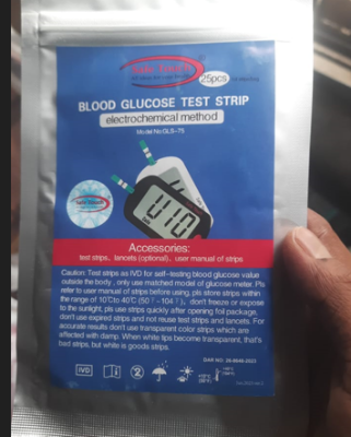 Picture of SafeTouch Glucose Meter Strips - Pack of 25 Pieces in a Travel-Friendly Pack-healthproo 