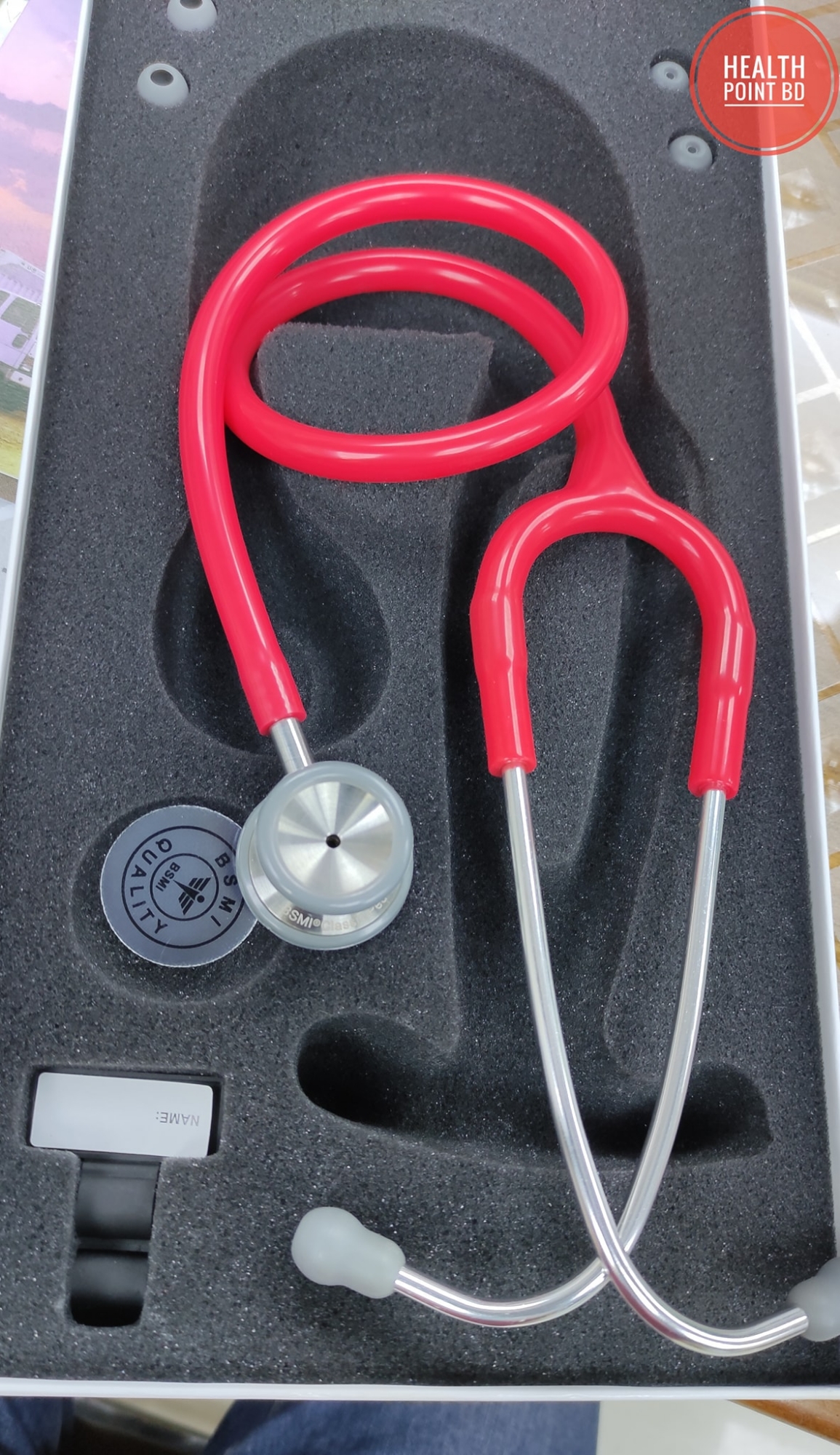 Picture of BSMI Paediatric Stethoscope Paediatric (Black & Red)-Healthproo Multicolor