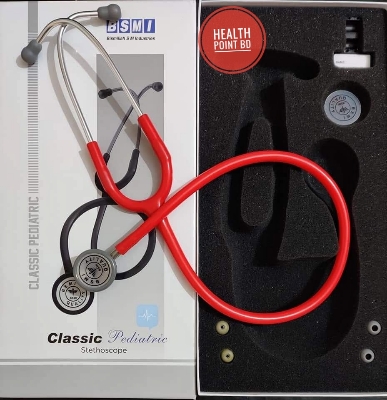 Picture of BSMI Paediatric Stethoscope Paediatric (Black & Red)-Healthproo Multicolor