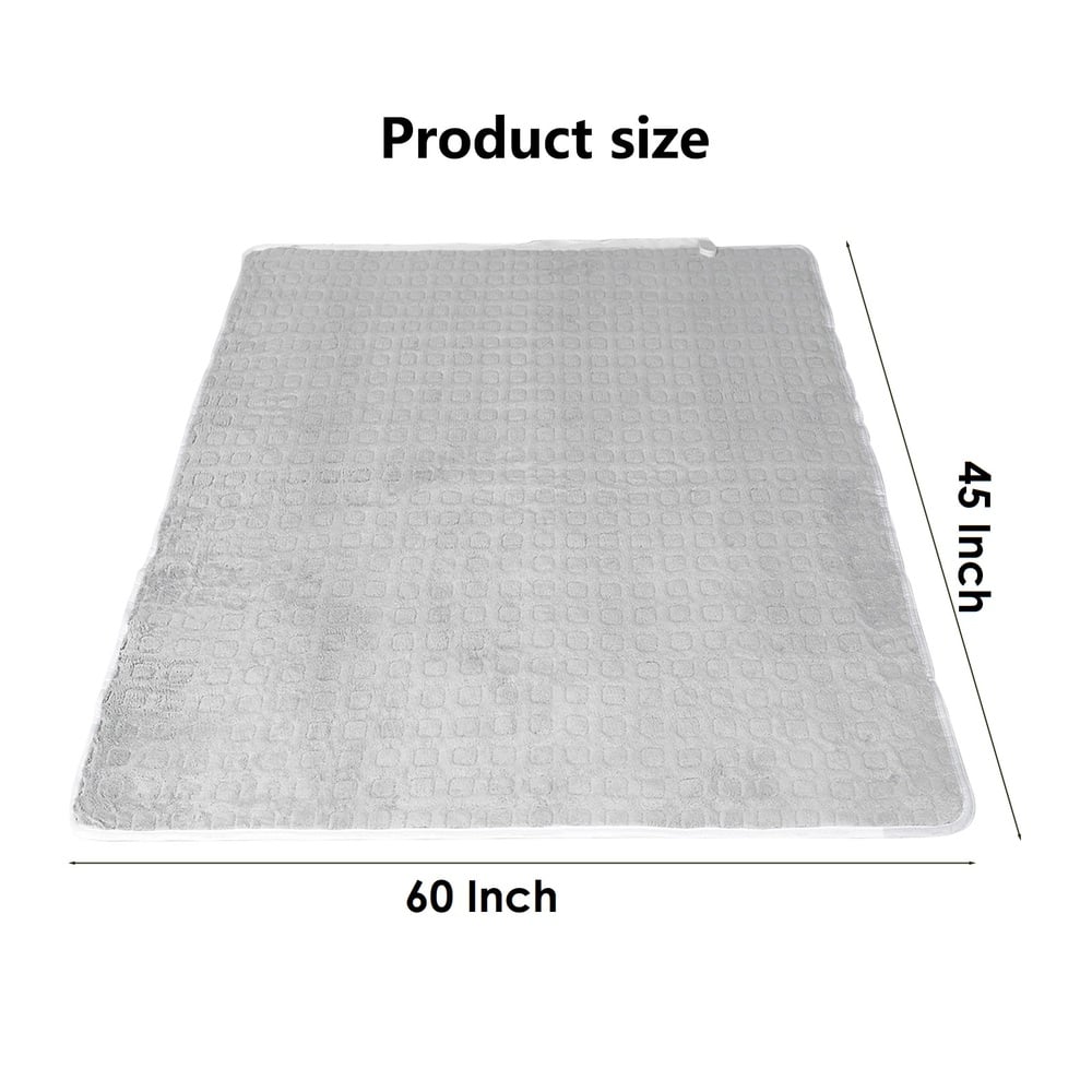 Picture of Electric Bed Warmer - Electric Under Blanket - Single Bed Size (60inch x 32 inch) with 3 Heat Settings & Dual Safety Feature with Over Heat Protection - Color: Light Ash-healthproo Light Ash