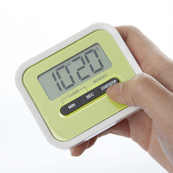 Picture of Kitchen Clock English 24-hour Electronic Timer Digital Reminder Alarm Clocks Cooking Countdown Timer LCD Multifunction Home-healthproo Multicolor