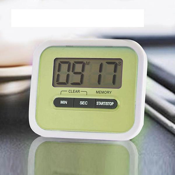 Picture of Kitchen Clock English 24-hour Electronic Timer Digital Reminder Alarm Clocks Cooking Countdown Timer LCD Multifunction Home-healthproo Multicolor