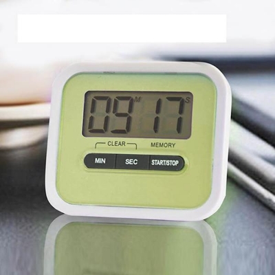 Picture of Kitchen Clock English 24-hour Electronic Timer Digital Reminder Alarm Clocks Cooking Countdown Timer LCD Multifunction Home-healthproo Multicolor