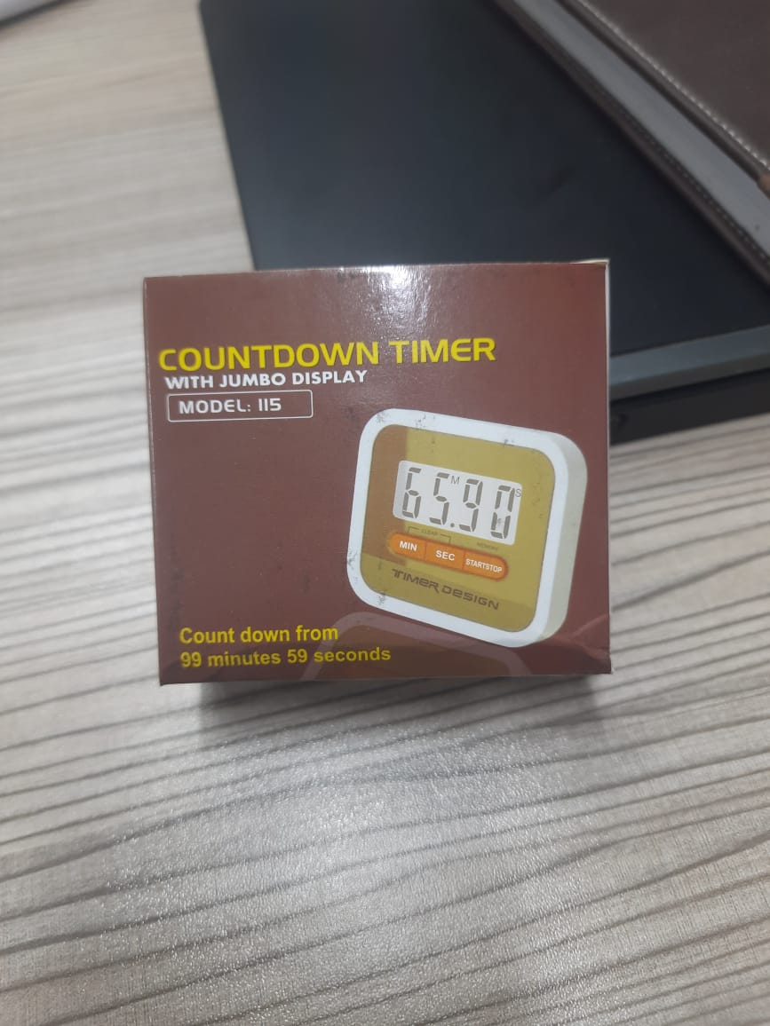 Picture of Kitchen Clock English 24-hour Electronic Timer Digital Reminder Alarm Clocks Cooking Countdown Timer LCD Multifunction Home-healthproo Multicolor