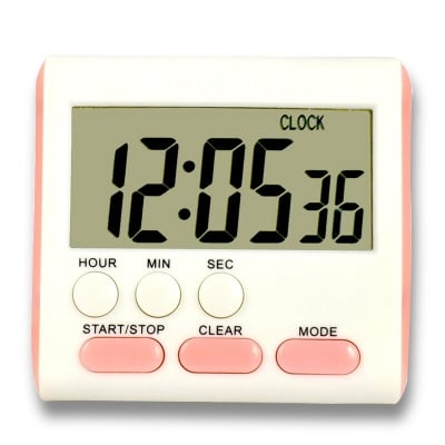 Picture of Kitchen Clock English 24-hour Electronic Timer Digital Reminder Alarm Clocks Cooking Countdown Timer LCD Multifunction Home Multicolor