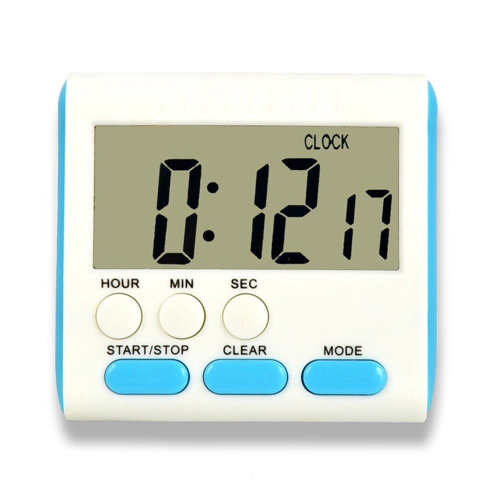 Picture of Kitchen Clock English 24-hour Electronic Timer Digital Reminder Alarm Clocks Cooking Countdown Timer LCD Multifunction Home Multicolor