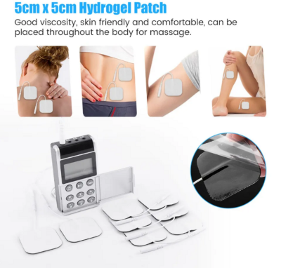 Picture of Tens Ems Muscle Steamulator 15 Mode 4 Output 8 Pad Pain Relief Electric Pulse Impulse Massure Machine Machine Machine Electrotherapy Machine Multicolor