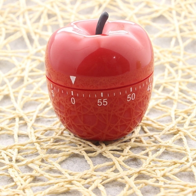 Picture of 1Pcs Fruit Shape Mechanical Kitchen Timer Decorative Countdown Timer for Cooking Baking and Home Use Multicolor